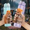 1PC Two Kittens Hugging Portrait 750ml Color Plastic Sports Water Bottle Leakproof Flip Straw Lid Suitable for Sports Office Home Use