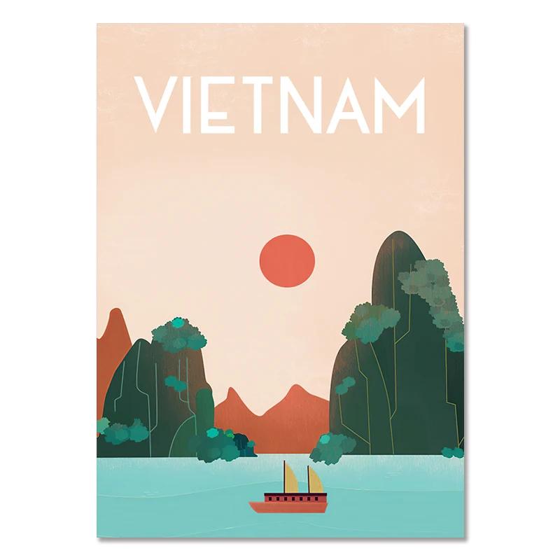 Марокко Пейзаж Постер Париж Нью-Йорк Сити Путешествия Холст Живопись Современное Настенное Искусство Модульная Печать Картины Проход Домашнее Украшение