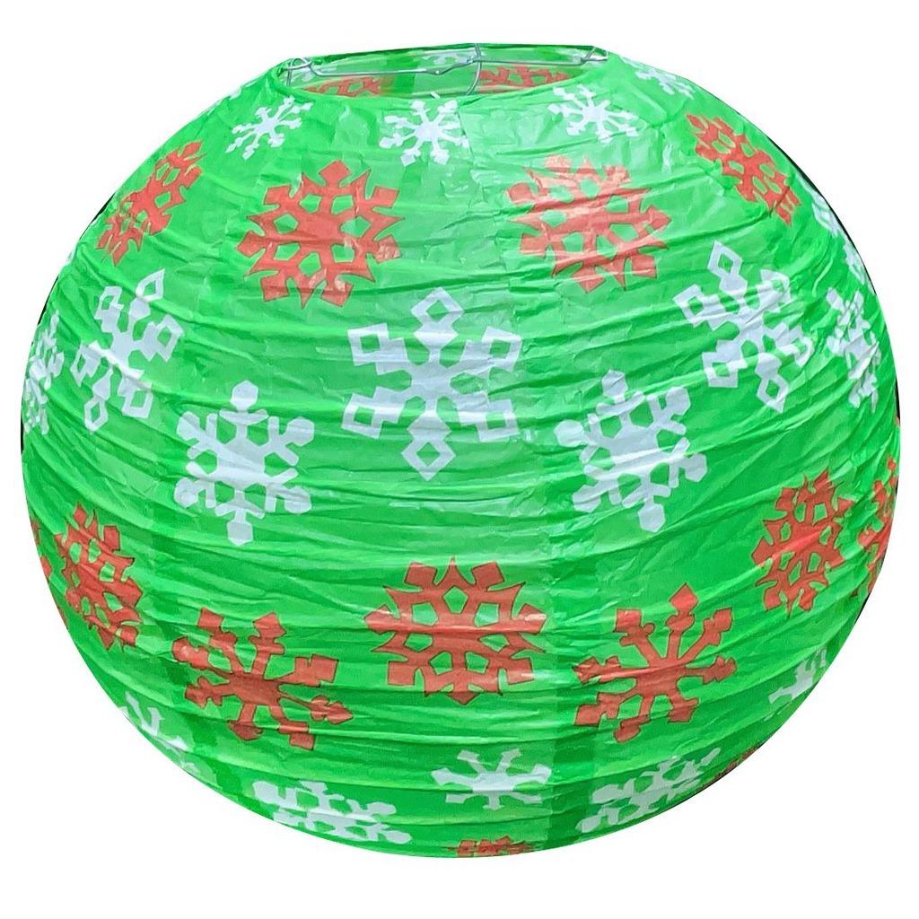 Christmas Decoration Hanging Pendant Not Easy To Deform Xmas Hanging Decoration Round Paper Lantern Christmas Themed For Walls