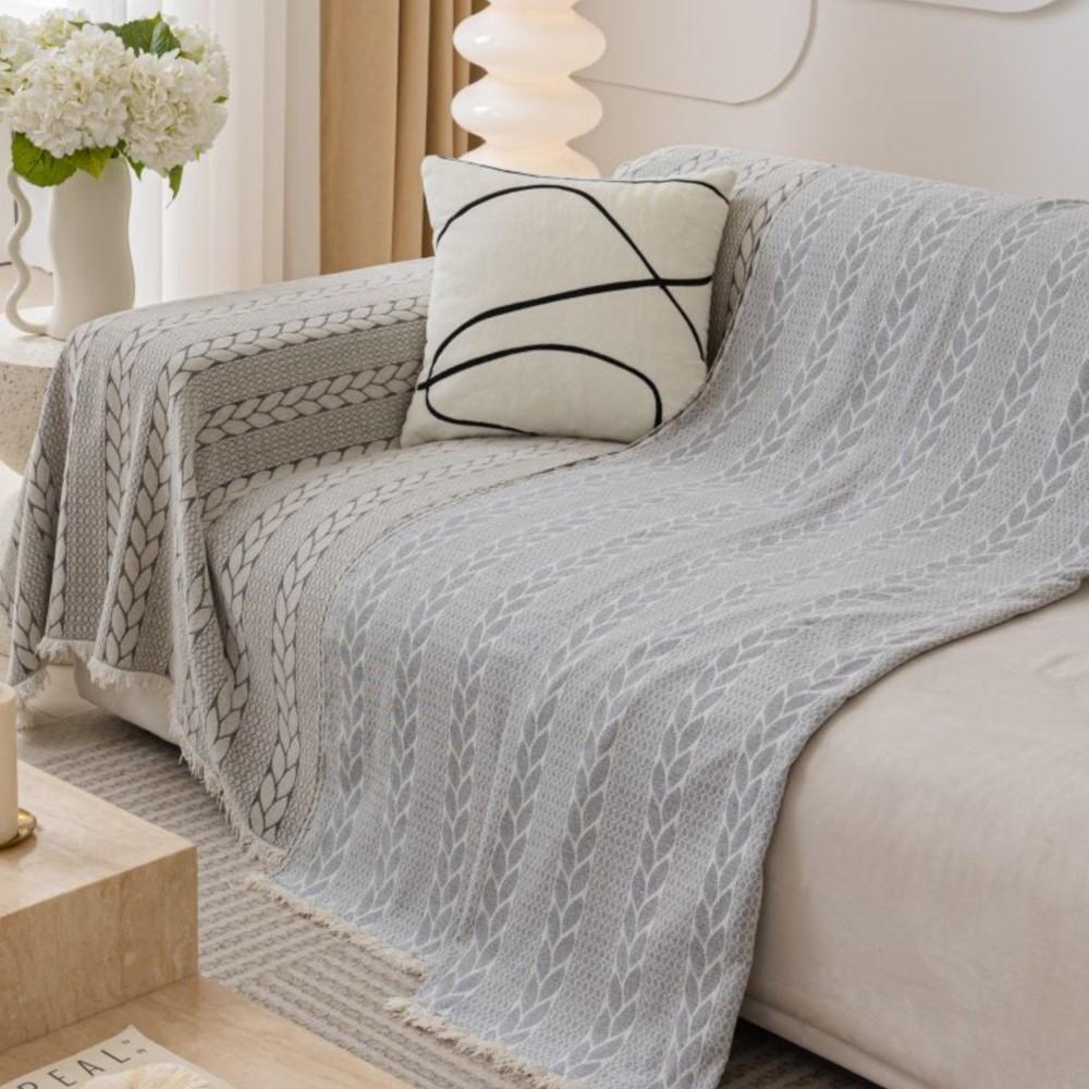 Чехол для диванной подушки с двумя сторонами Чехол для дивана с узором «Шенилл» и узором «Пшеничное ухо» Чехол для дивана Housse Canapé 3 места, наклонный