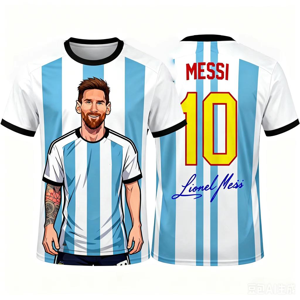 Messi Ronaldo 2026 Retire Memorial Tee Argentina Portugal Star Combined Design Football Fan Souvenir Sports Jersey T‑Shirt