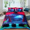 3D Psychedelic Mushroom Boho Mushroom Comfortable Duvet Quilt Cover Pillowcase Bedding Set Bedroom Decoration Home Textile