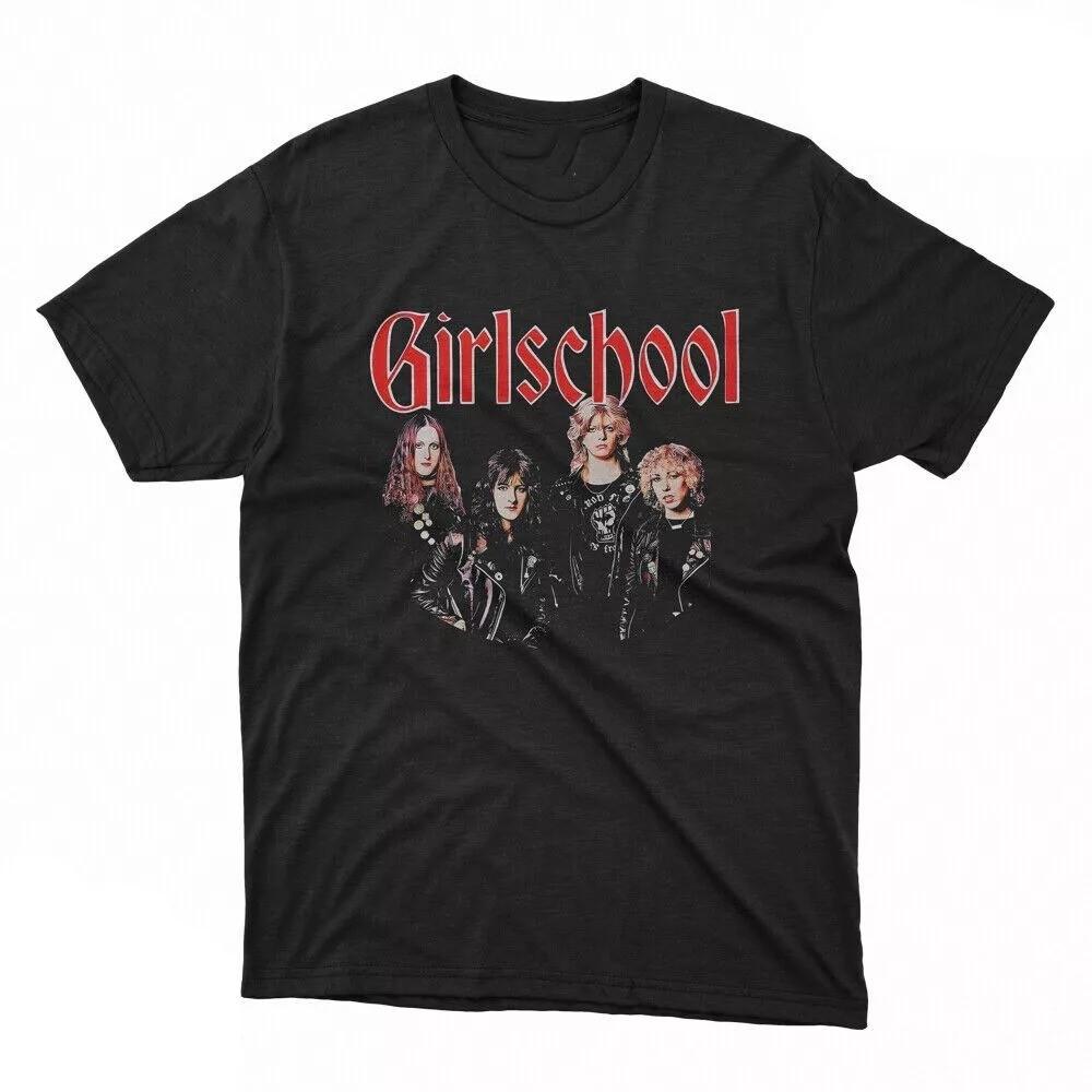 Новая группа GIRLSCHOOL Подарок для фанатов Унисекс S-5XL Рубашка JU226 Унисекс Футболка