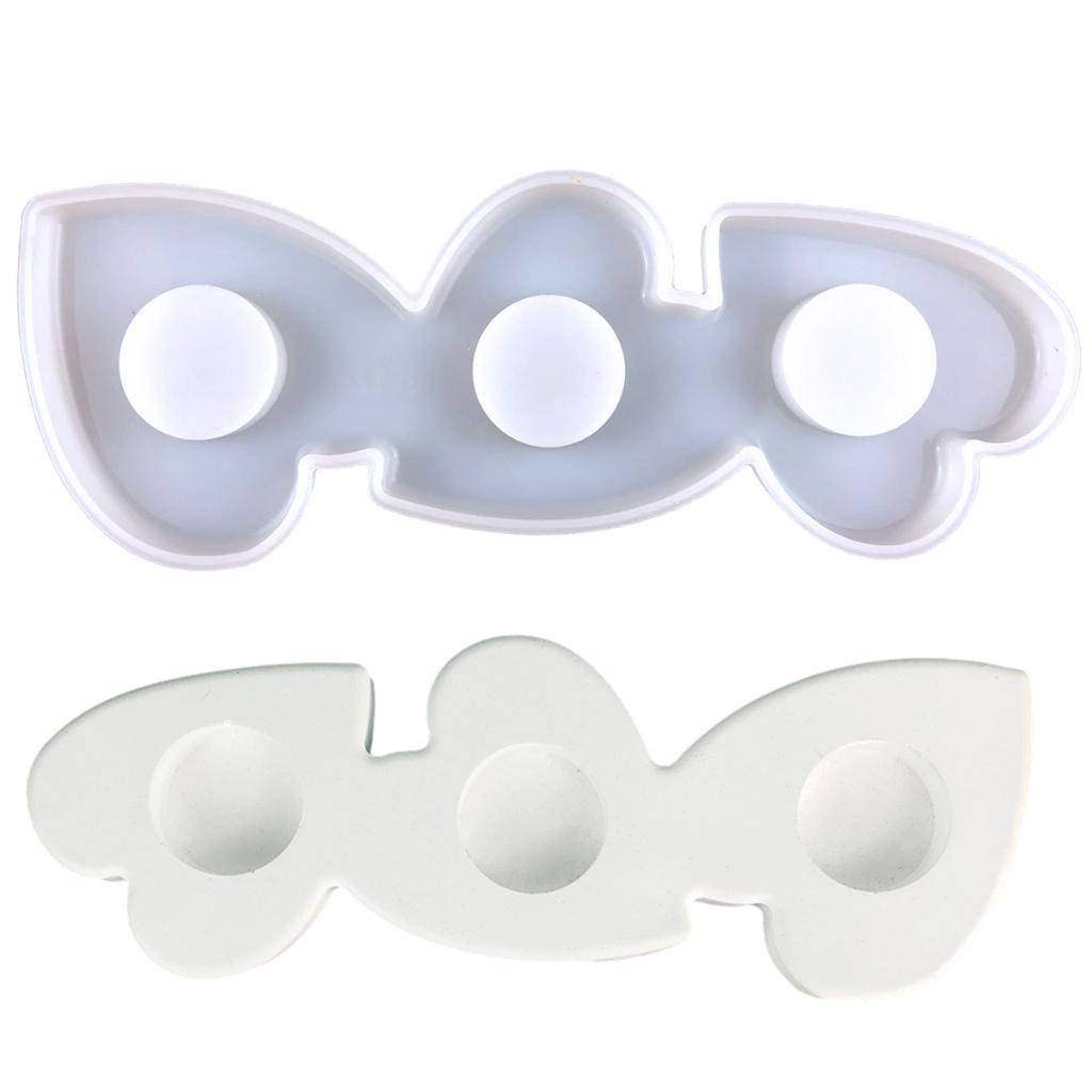 Нестандартная силиконовая форма для подсвечника с 1/3 отверстиями, формы для подставок под свечи, универсальные формы для изготовления подсвечников, свадебный декор для дома