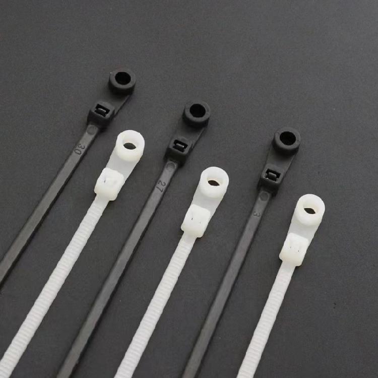 100PCS Nylon Cable Management Tie Buckles Automatic Locking Feature 4.8mm Hole Diameter for Dependable Organization Needs
