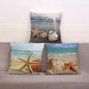 Декор для спальни, гостиной, пляжный пейзаж, кокосовая пальма, чехол для дивана, домашний декор, наволочка с принтом морской звезды и ракушки