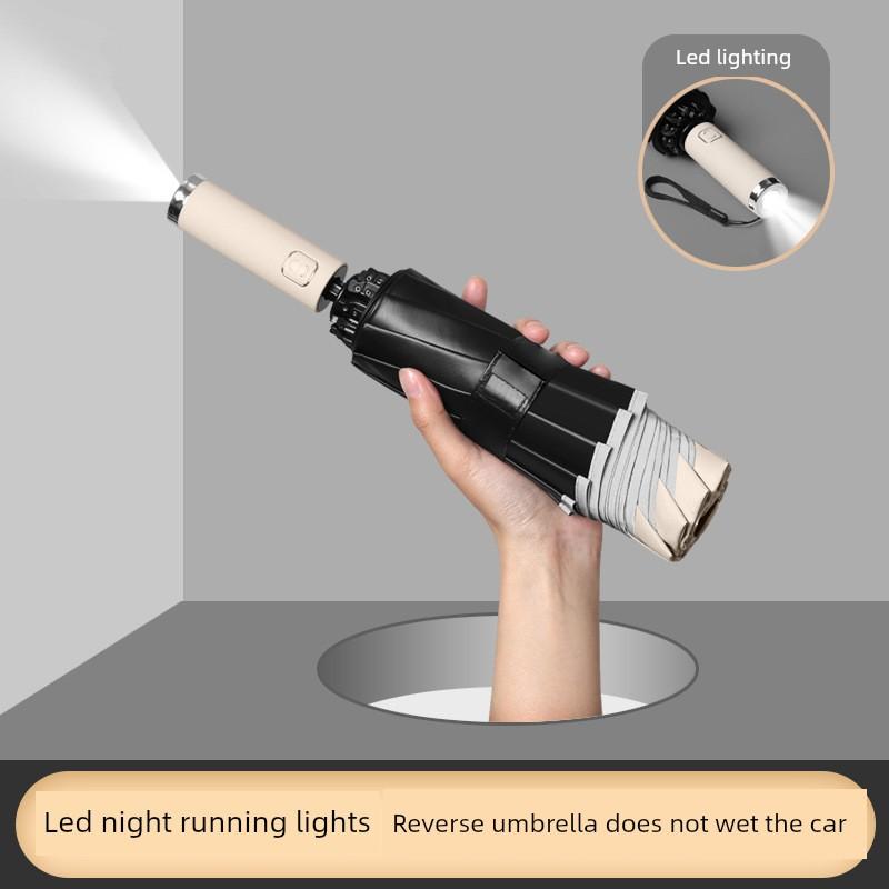 Fully Automatic Retractable Umbrella for Men and Women, Dual-Use for Sun and Rain, Thickened Large Size, Car-Mounted, Reverse Design, Double-Person