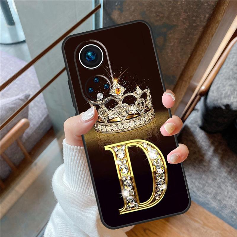 Чехол с золотым мраморным монограммой буквы для Honor Magic 5 Pro 50 70 90 Lite X6 X7 X8 X9 8X 9X Honor X7a X6a X8a X9a X9b