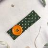 Dopamine Color Elastic Head Wrap Large Button Yoga Hairband Fashionable Polka Dot Headband  Daily
