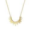 Fashion Jewelry 925 Sterling Silver Minimalist Flower Pendant Necklace for Women Gold Plated Clavicle Chain Necklace