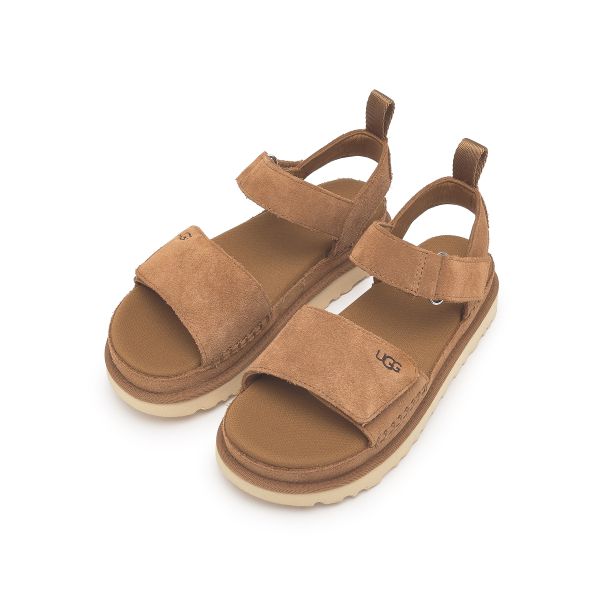 UGG Сандалии Goldenstar на платформе каштанового цвета (Женский) Женские кроссовки 1136783-CHE