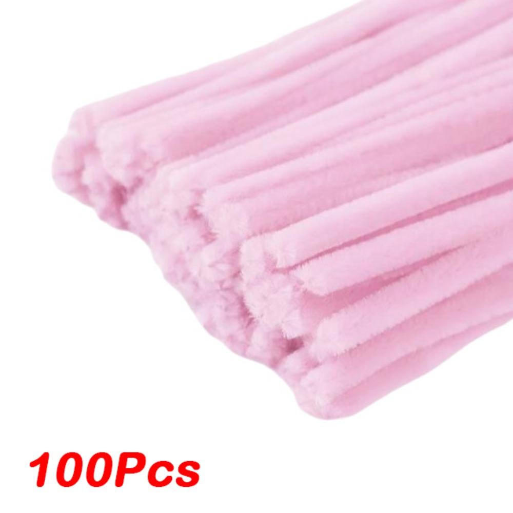 100/300/400Pcs Flexible Wire Pipe Cleaners Bendable Plush Sticks for Artificial Flower Making