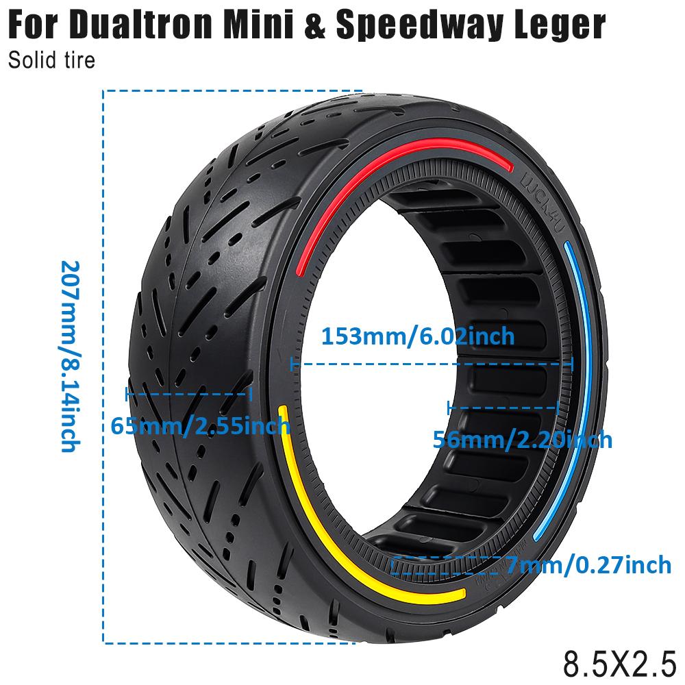 Сплошная шина 8,5 дюйма для Dualtron Mini и Speedway Leger (профессионал) Электросамокат 8.5 X 2.5 Износостойкие Внедорожные Бескамерные Шины