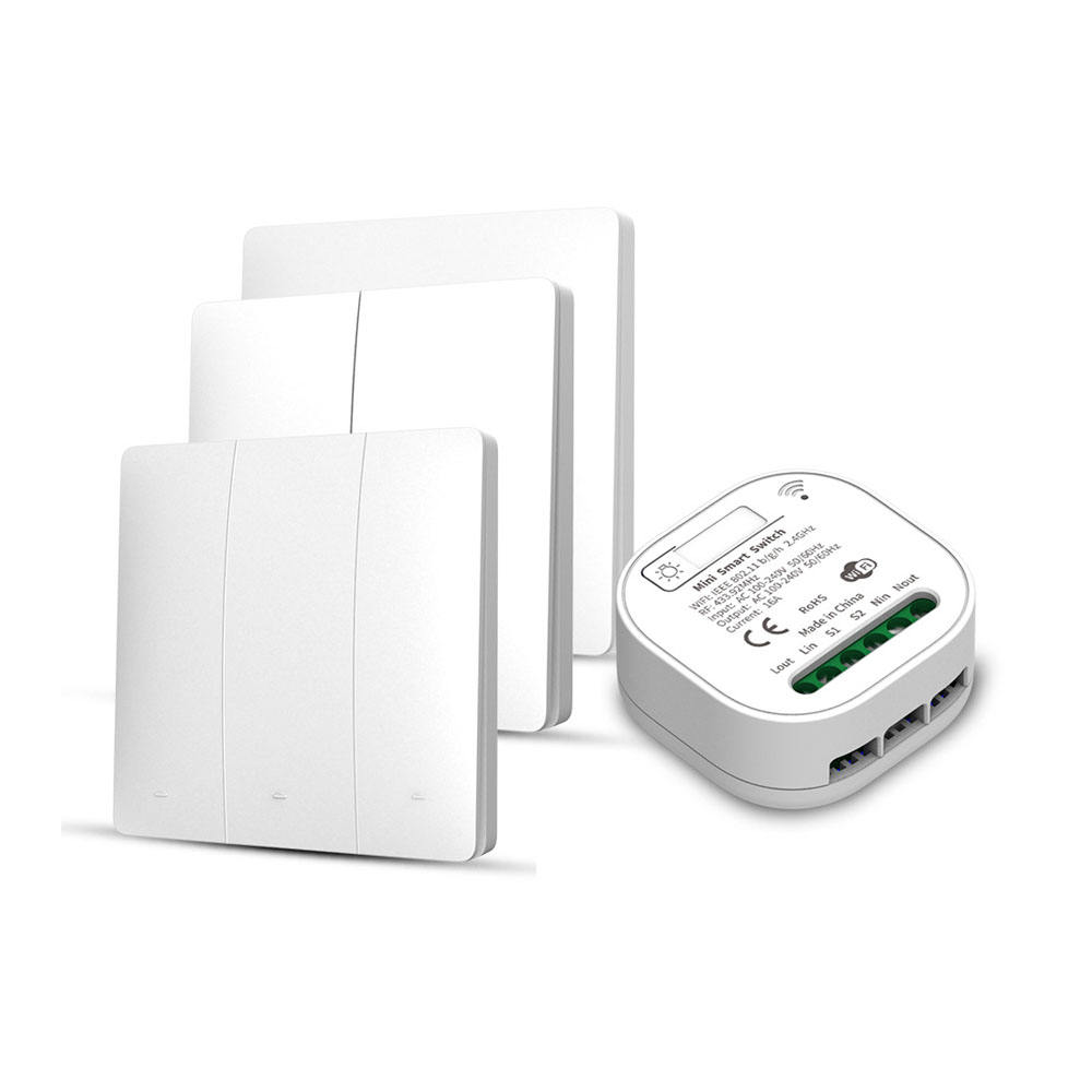 For Tuya Wifi RF 433 MHz Wireless Remote Control Switch Module Self Powered No Battery Needed Alexa Compatible Wall Switch 16A M