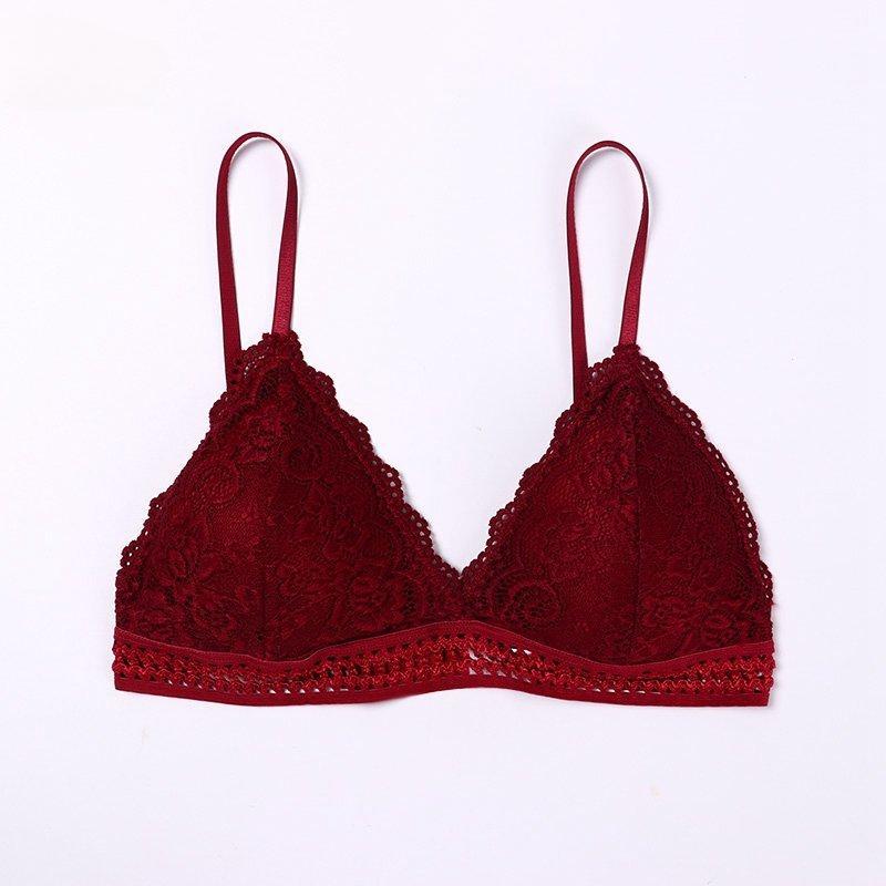 Бюстгальтер во французском стиле, бесшовный кружевной бюстгальтер с глубоким V-образным вырезом, беспроводное тонкое нижнее белье, сексуальный мягкий бюстгальтер
