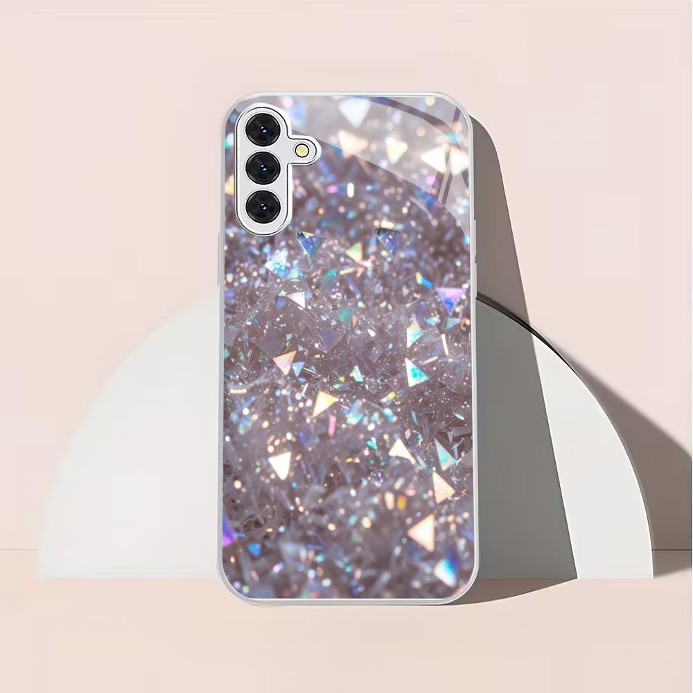 Креативный дизайн узорное стеклянное чехол для телефона подходит для Samsung Galaxy S26 S25 S24 S23 S22 S20 FE/Ultra/Plus ударопрочная задняя крышка