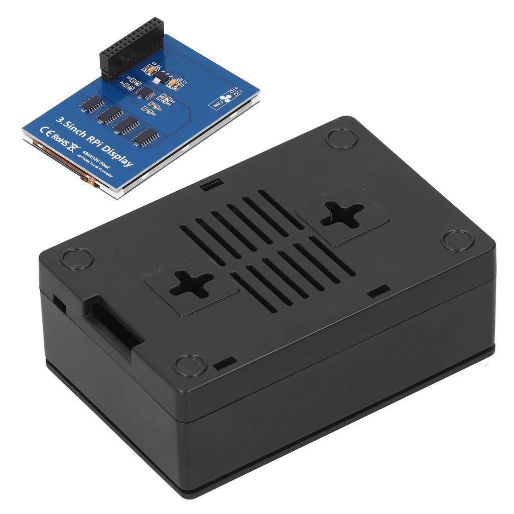 For Raspberry Pi Shell LCD Display Protective Box Electronic Component 480 * 320(Black Case 3.5in Screen )