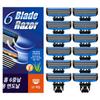 Comet Home 6-blade Refillable Razor Blades, 12 Pieces, 1 Set ,Korean Razor Blade