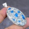 Кулон ручной работы из стерлингового серебра 925 пробы с драгоценным камнем K2 Blue Azurite 2,17 дюйма R9P72