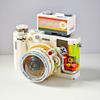 Compatible Building Block Mechanical Double Reverse Retro Camera Assembly Handmade Children's Toy Model Ornament Gift