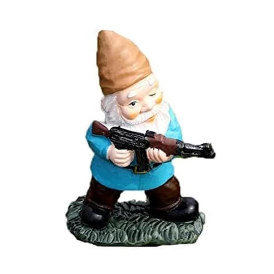 Садовый стрелок гном статуя смола снайпер гном украшение военный гном