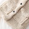 Autumn and Winter Baby Girl Jacket Thick Lamb Wool Infant Toddler Child Warm Sheep Like Coat Baby  Single Breasted Lapel Coat for Babies