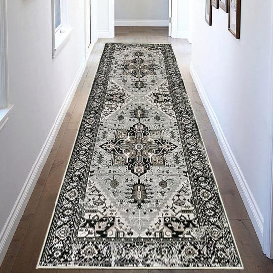 Винтажный коврик для дорожки, который можно стирать в машине, мягкий износостойкий ультратонкий коврик для дорожки для прихожей