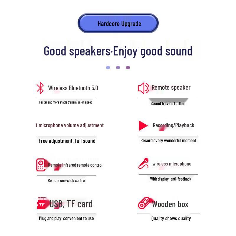 Suoai SA-X79 15-дюймовая портативная Bluetooth-караоке-колонка-тележка
