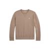 Polo Ss24 Solid Logo Pattern Embroidered Crew Neck Long Sleeve Sweatshirt Men Sweatshirt Dark-Gray-Brown MNPOKNI16823462-200