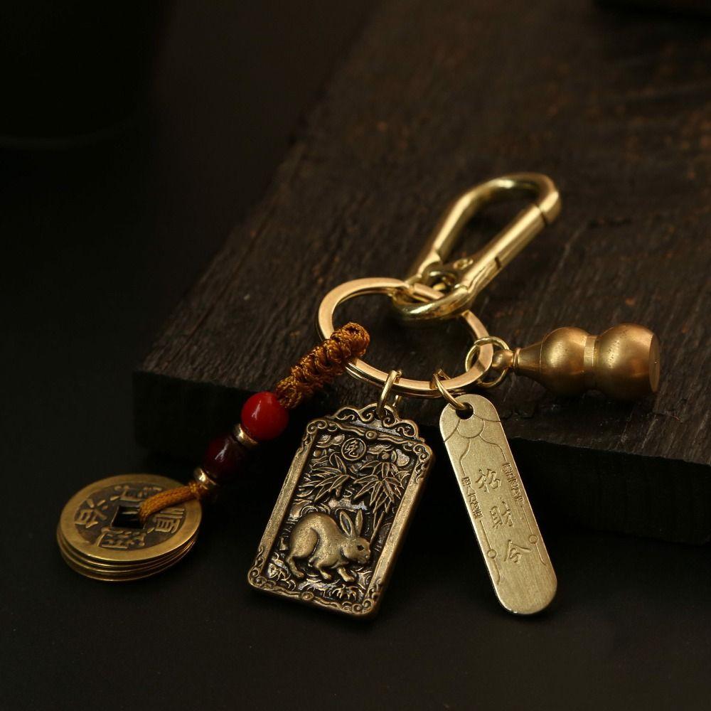 Амулет-брелок со знаком зодиака, металлический кулон с восемью богами-хранителями в китайском стиле, пять императоров, деньги