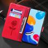 Кожаный чехол-книжка с текстурой цветов для Xiaomi Redmi Note 11 10 9 Pro 11S 10S 9S 10C 10A 9T Mi 12 Poco X4 X3 NFC F4 GT M3 M4 Pro, чехол-кошелек
