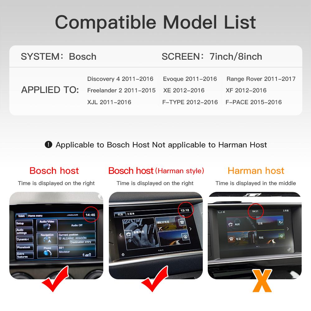 AUTOABC Wireless Carplay Android Auto Fits For Land Rover Jaguar Bosch Discovery4 Evoque Freelander2 XE XF XJL Mirroring
