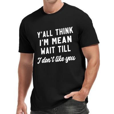 Европейские размеры Мне не нравится ты Мужские футболки с коротким рукавом Летние Спортивные Повседневные Топы