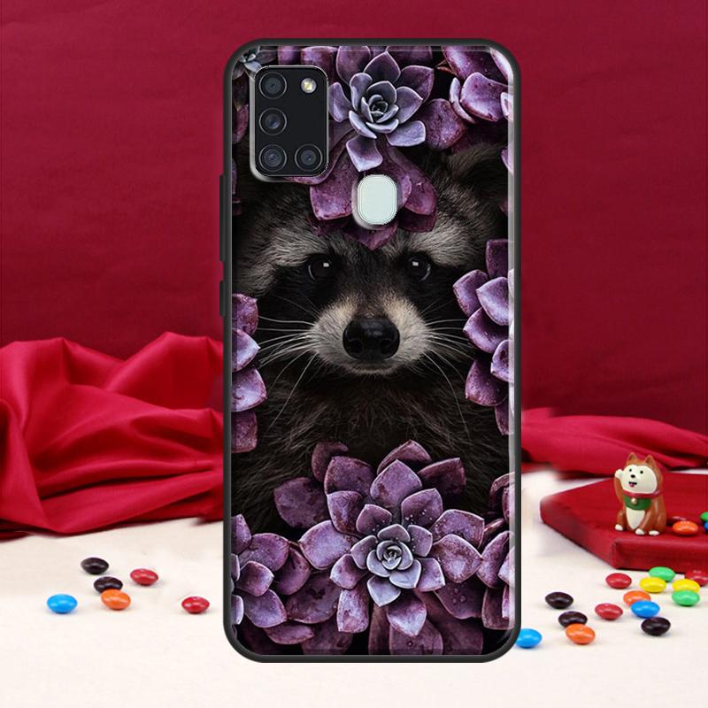 Чехол с изображением енота для Samsung Galaxy A34 A54 A14 A12 A22 A32 A52 A51 A71 A50 A53 A73 A13 Задняя крышка