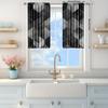 2pcs Hexagonal Art Printed Curtain for Home Decor - Rod Pocket Window Treatment for Bedroom,Office,Kitchen,Living Room,and Study