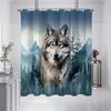 1 шт. водонепроницаемая и моющаяся шторка для душа с принтом акварельного волка, с 12 крючками, для душа в ванной, ванны, домашнего использования