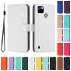 RealmeC21Y Cases For Realme C21Y Wallet Leather Flip Cases Realmec21y Protective Card Slot Book Cover Solid Color Fundas