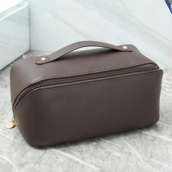 Дорожная косметичка из искусственной кожи большой вместимости, водонепроницаемая, на молнии, портативная, многофункциональная, женская косметичка для макияжа, органайзер-косметичка