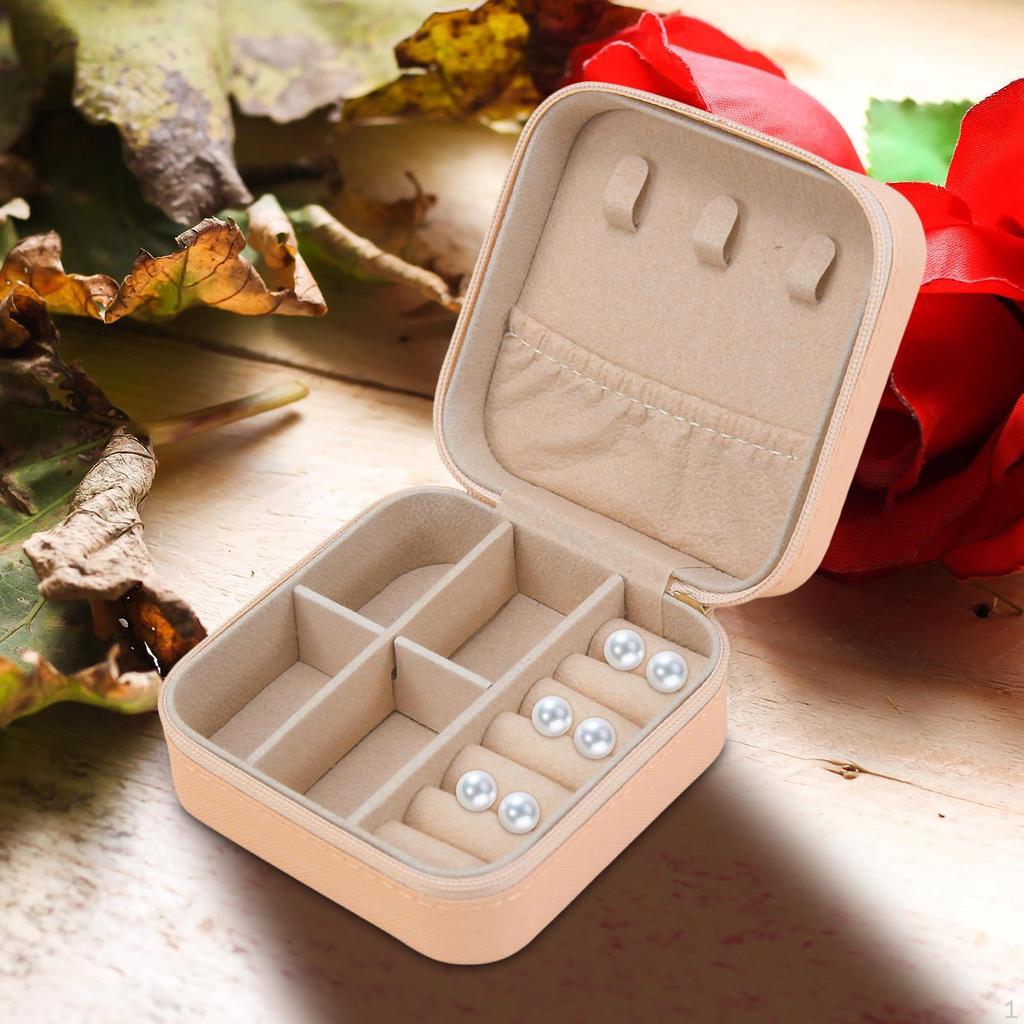 Jewelry Box Organizer Mini Showcase Storage Case for Rings
