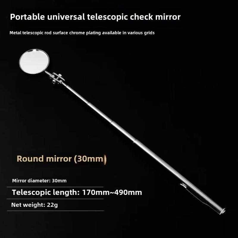 Car 360° pection Mirror LED Light Telescoping pection Mirror Telescopic Handle Repairing Mirrors Extend Mechanic Tools