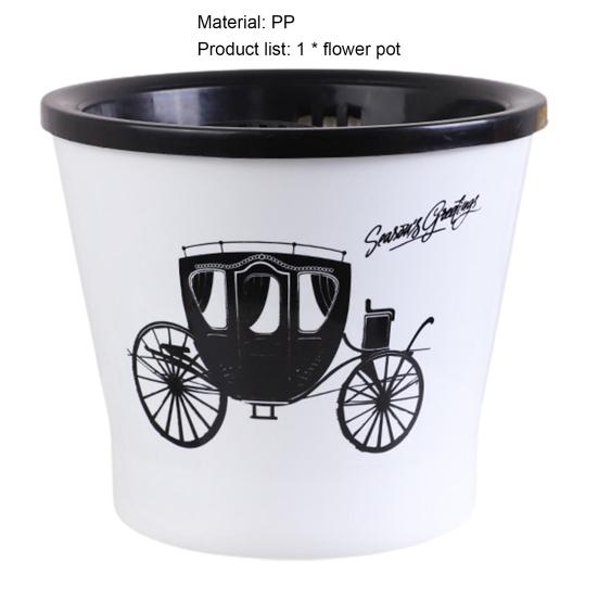 Flowerpot Water Storage Function Anti-slip PP Smooth Surface Plant Pot Patio Decor