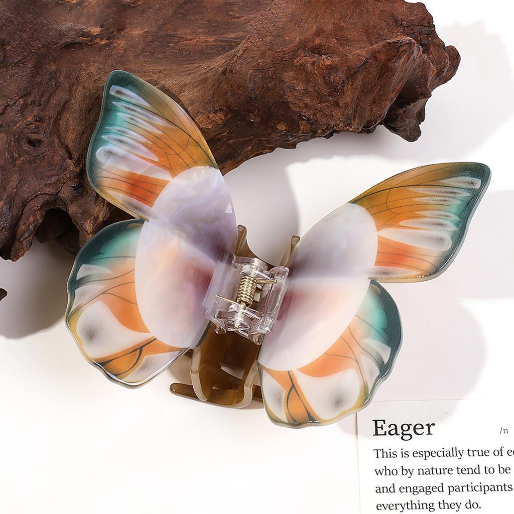 Акриловая заколка-бабочка для волос с когтями, корейский темперамент, простая заколка-зажим для волос для девочек, заколка-акула, женские аксессуары для укладки волос