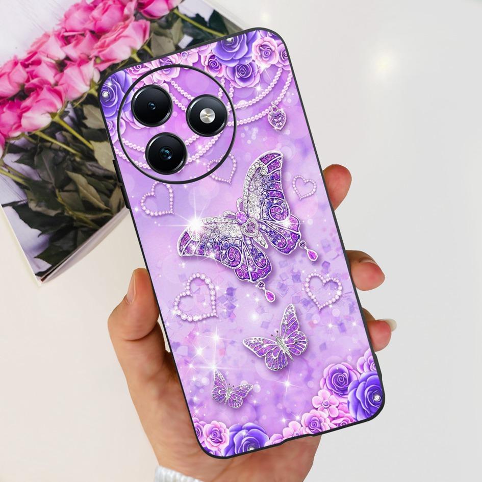 Чехол Для Itel S24 Чехол S667LN Популярный Цветок Бабочка Мягкий Силикон Ударопрочный Чехол Для Телефона Для Itel S24 2024 Бампер S 24 Funda