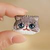 1PC Fabric Patch Decorative Cartoon Cat Stereoscopic Cloth Applique Handmade Embroidery Sewing Fashion Accessories