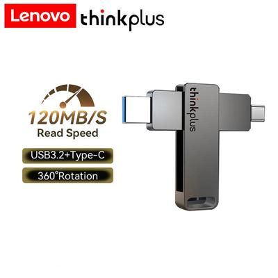 Флэш-накопитель Lenovo-USB Type-C Dual USB A Plus USB C OTG для Android-смартфонов, планшетов и ноутбуков 2-в-1 MU110
