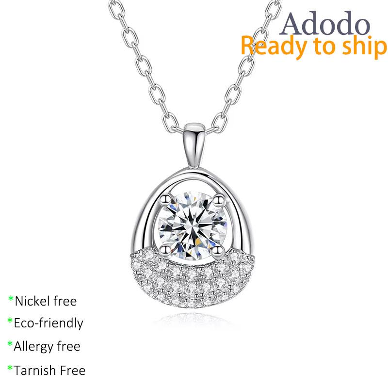 High Quality VVS1 Moissanite diamond Jewelry Fashion 925 Silver Pendant Necklaces with Chain Women Mother Girls Gift