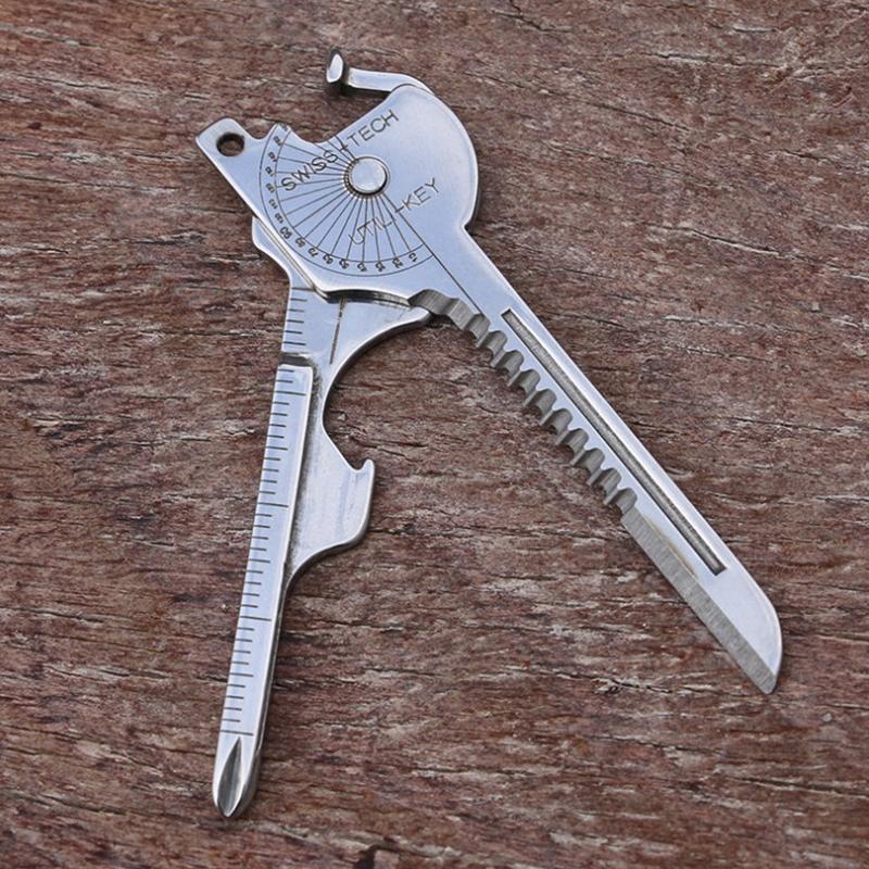 Pocket Keychain Multitool Keys Shape Ring Opener Escape Outdoor Tool Accessories