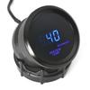 52mm Water Temperature Gauge Blue LED Light with 16mm-40mm Joint Pipe Adapter Black/Blue with Water Temp 1/8NPT Sensor
