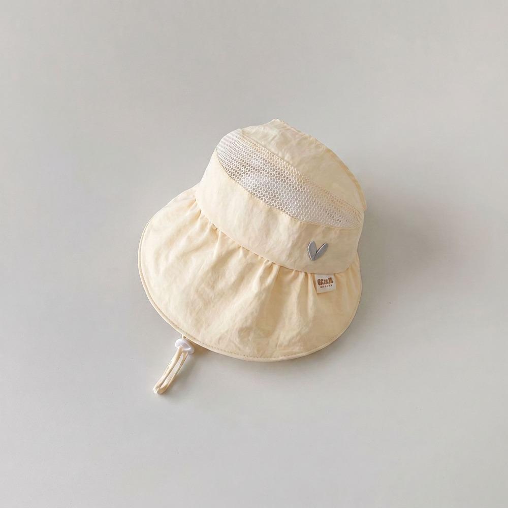 Lightweight Kids Cap Breathable Mesh Sunshade Hat Cute Large Brim Hat  Summer