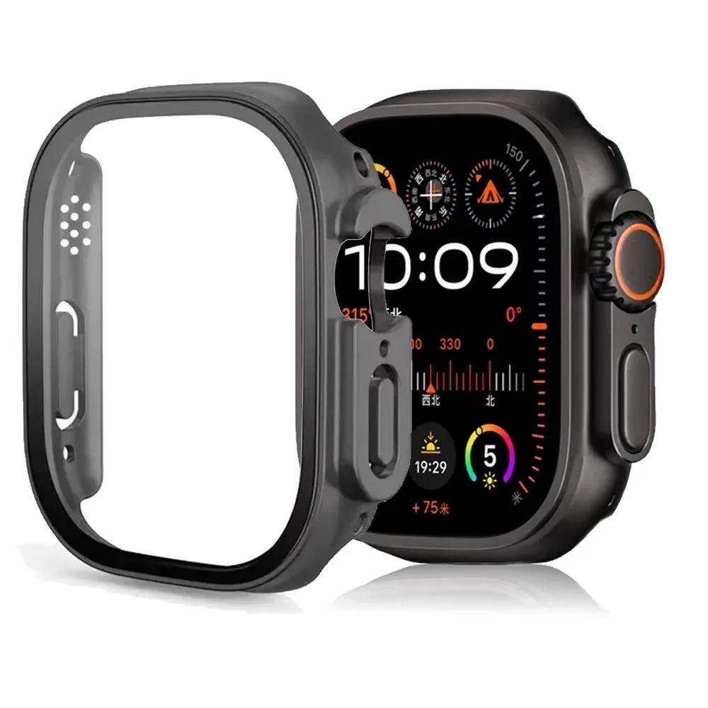 Закаленное Стекло+Чехол для Apple Watch Ultra 3 2 1 49 мм PC Бампер Защитная Пленка Чехол для iWatch Series Ultra 3 49 мм Аксессуары